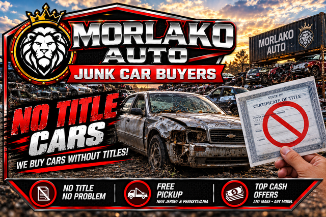 Sell a junk car without a title in New Jersey or Pennsylvania — proof of ownership required — Morlako Auto