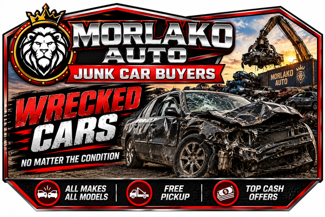 Wrecked car bought for top dollar cash in New Jersey and Pennsylvania — Morlako Auto Junk Car Buyers