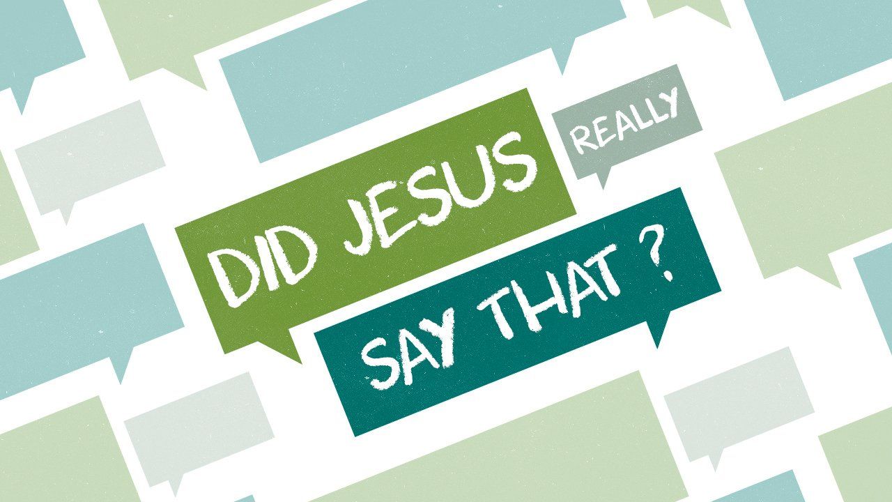 A poster that says did jesus really say that