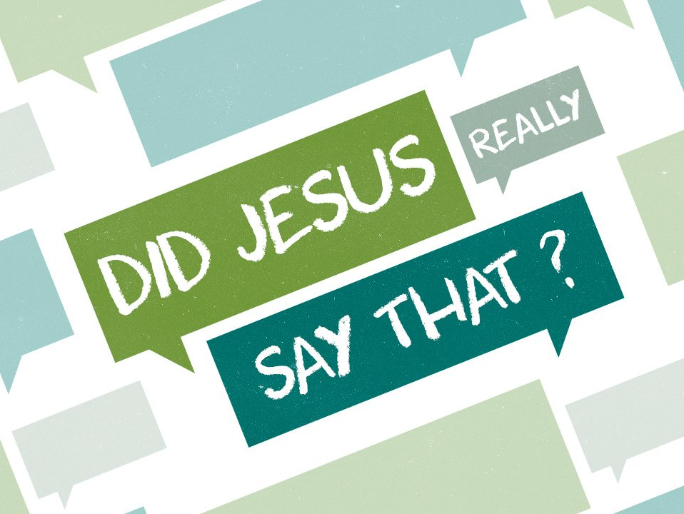 A poster that says did jesus really say that