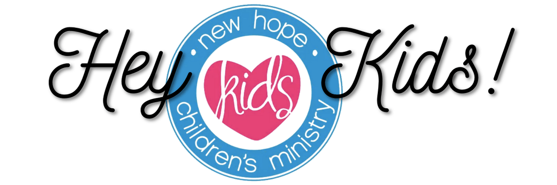 A logo for a children 's ministry called hey kids !