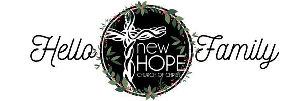 A logo for a church called the new hope church of god.