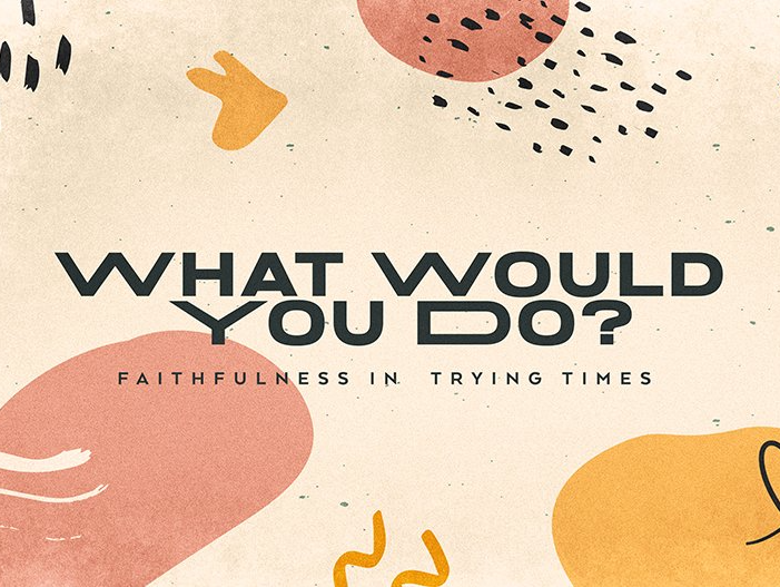 A poster that says what would you do faithfulness in trying times