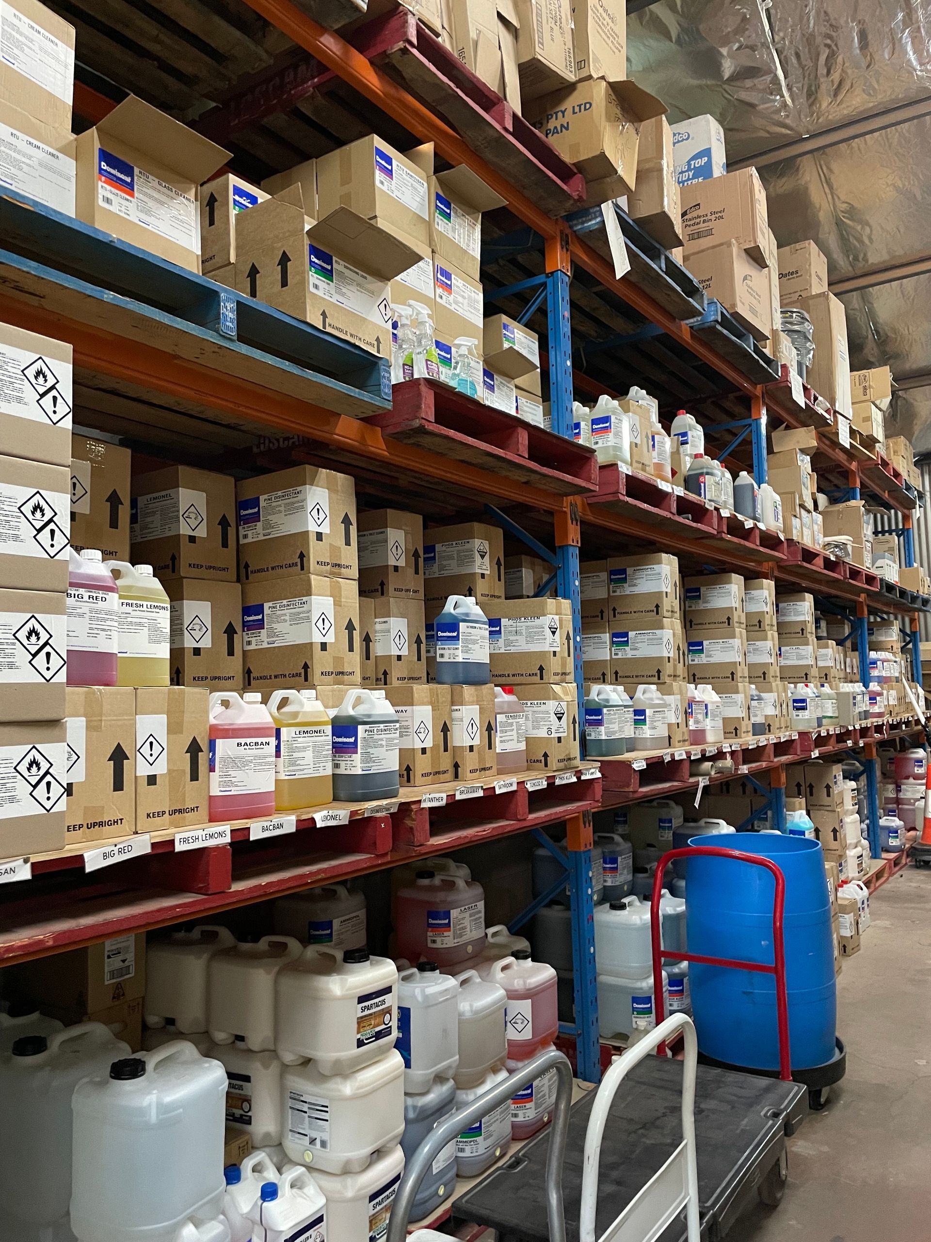 Cleaning Supplies in A Storage Facility