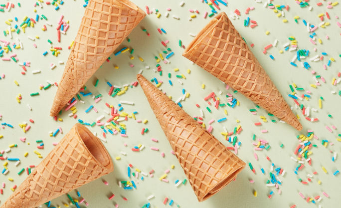 Ice Cream Cone with Sprinkles Image
