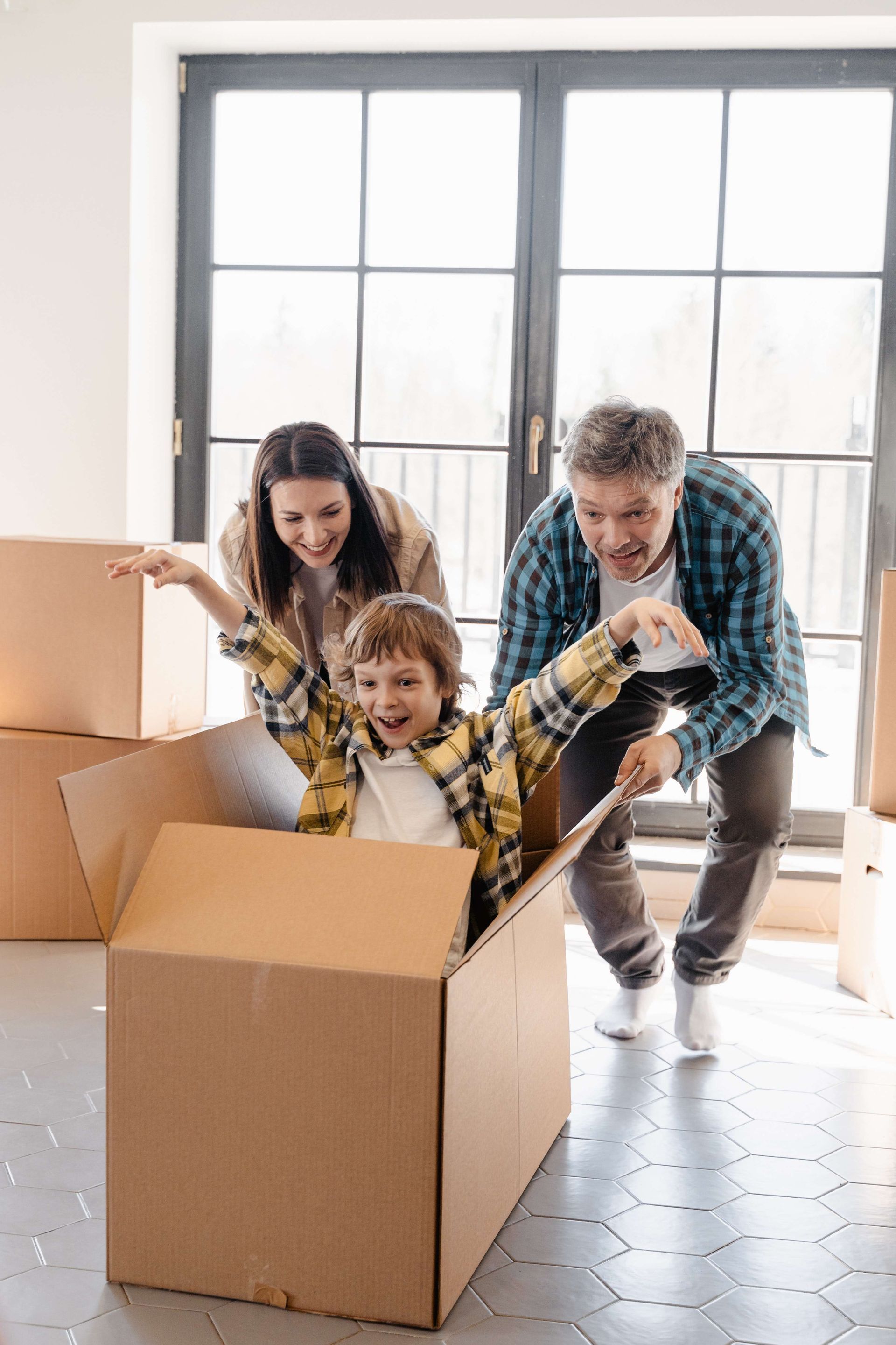Family move in to new house