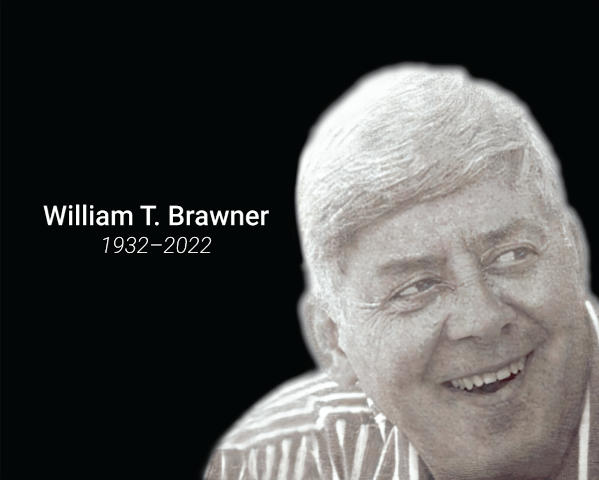 Portrait of older gentleman with printed title and dates