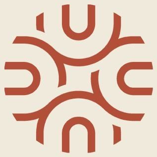 Artfully arranged curved brown lines on a tan background, the logo for the Center for Action and Contemplation.