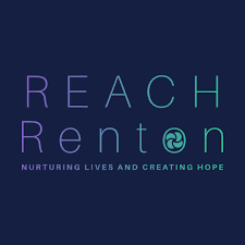 The logo for Reach Renton that says nurturing lives and creating hope.