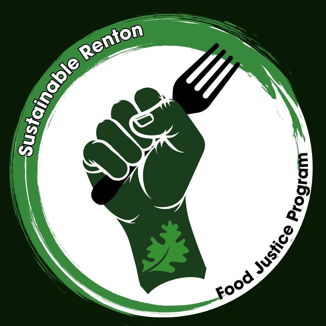 A logo for the sustainable renton food justice program