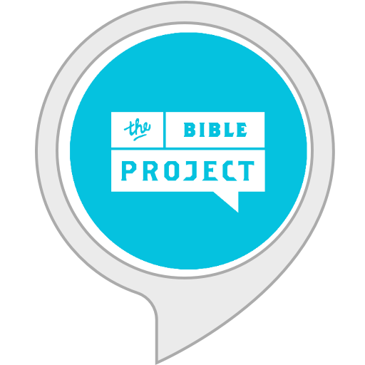 The words The Bible Project written in white in a blue circle.
