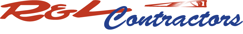 R&L Contractors logo with red and blue text on a white background