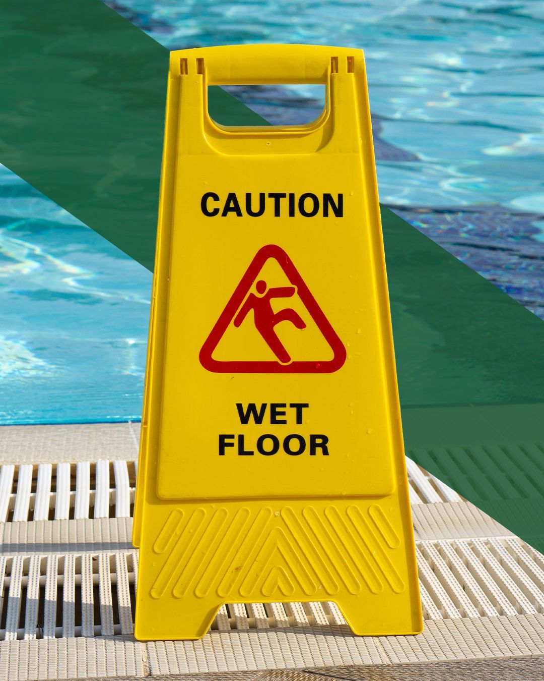 Pool Liability Caution Wet Floor Sign
