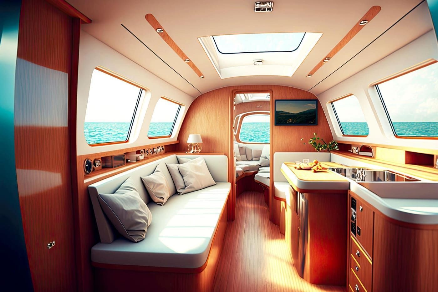 pontoon boat interior