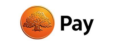 A pay logo with a tree in a circle on a white background.