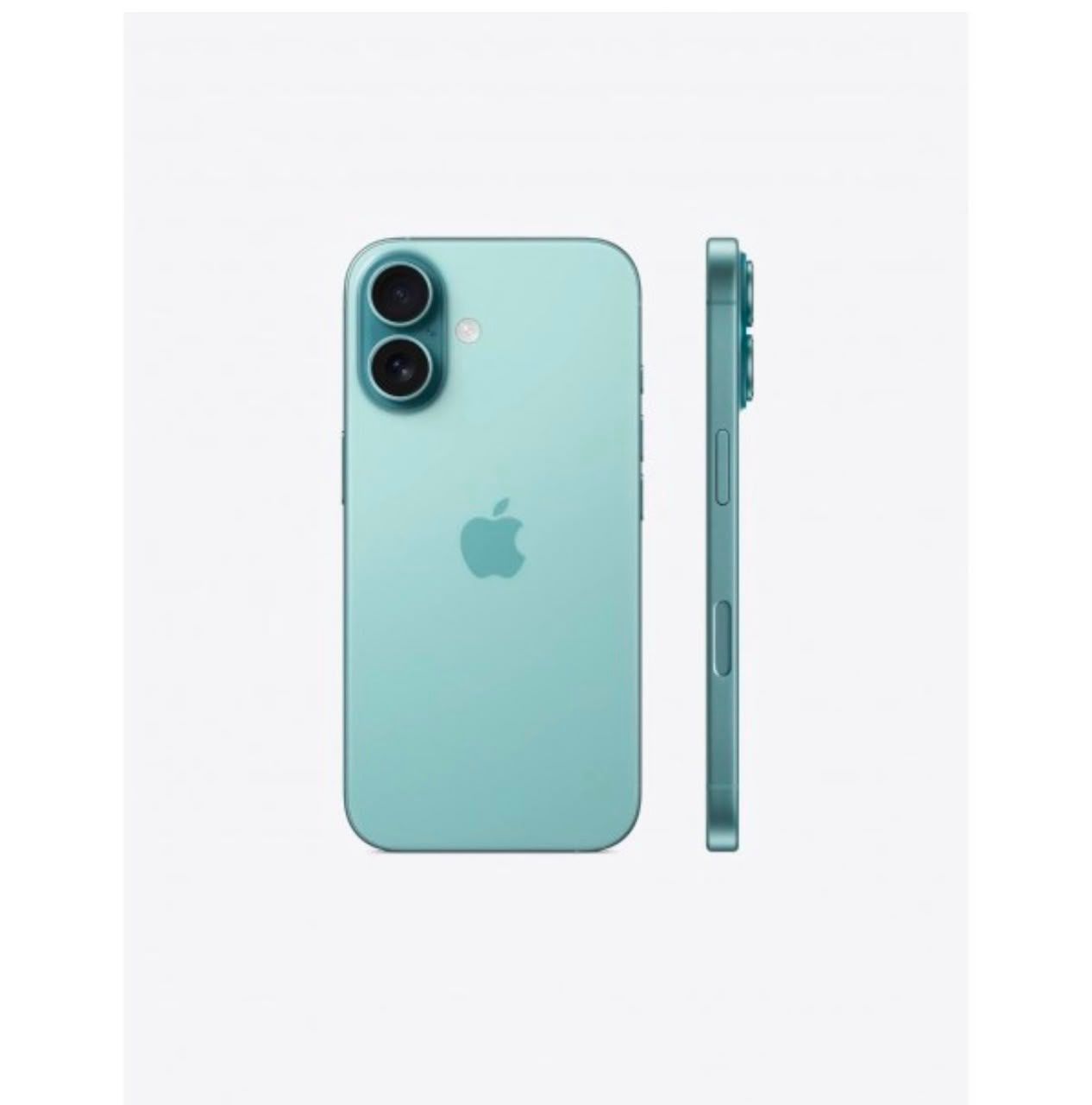 Se muestra un iPhone negro por delante y por detrás con cámaras duales sobre un fondo blanco.