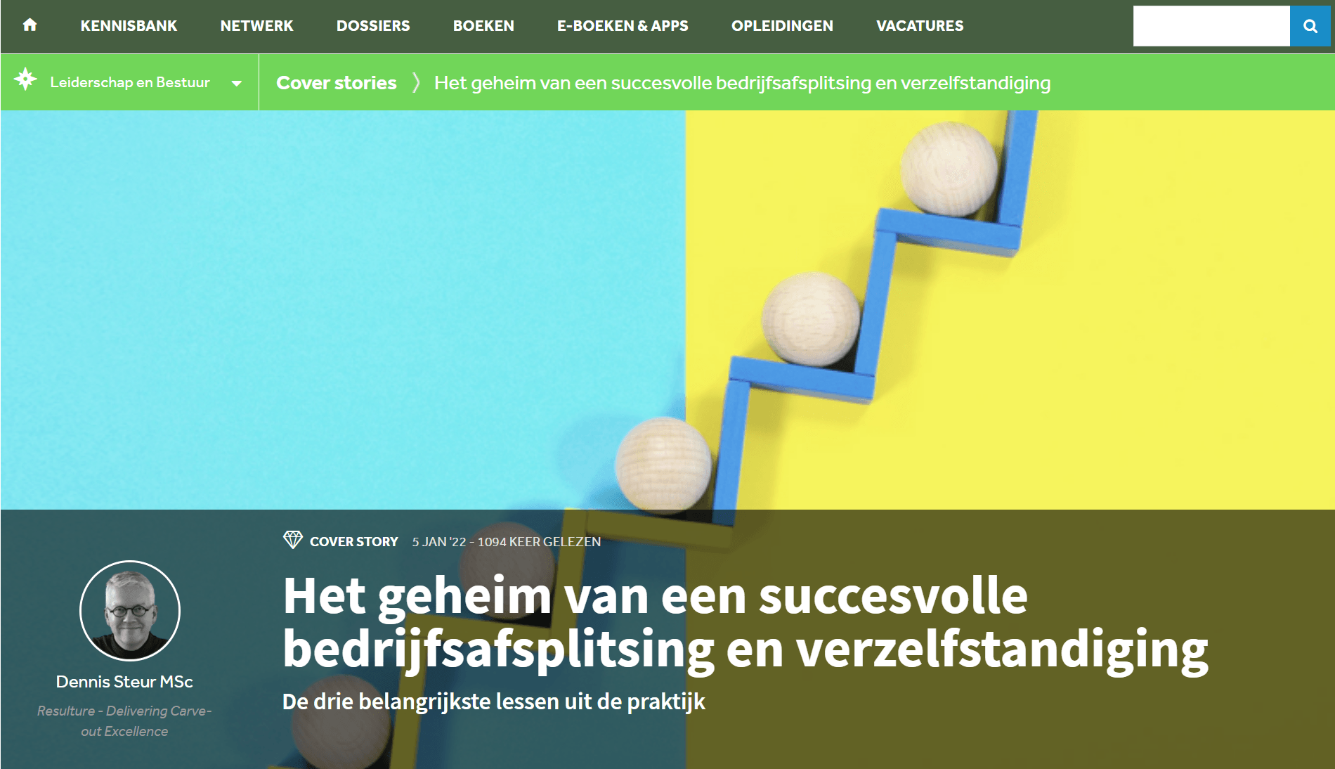 verzelfstandiging carve-out bedrijfsafsplitsing dennis steur resulture