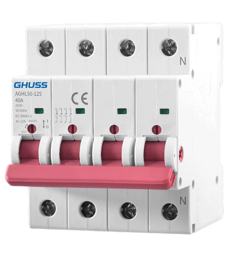 GHUSS hoofdschakelaar 40A 3-fase 4P