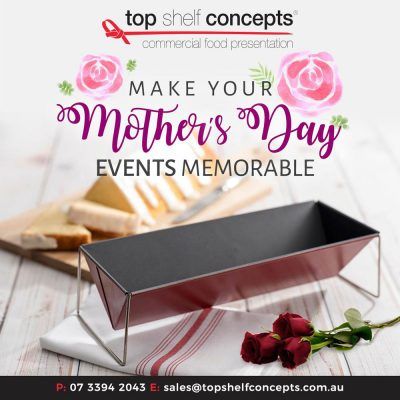 an advertisement for top shelf concepts for mother 's day