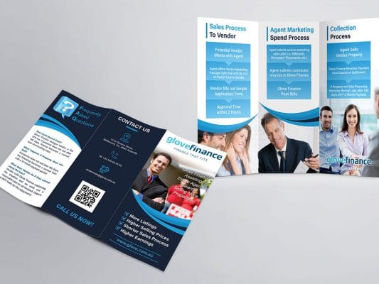 a brochure for a company called glove finance