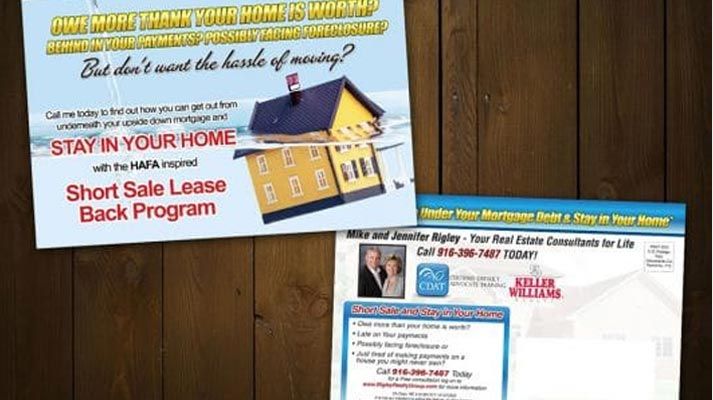 a flyer for a short sale lease back program