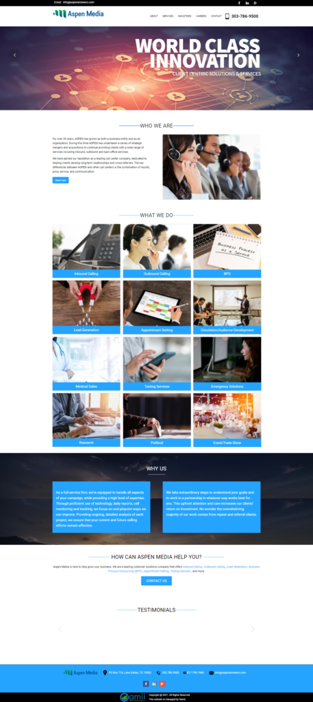 a screenshot of a website for a company called world class innovation .