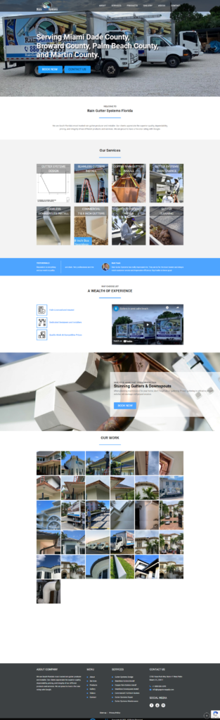 a screenshot of a website showing a truck parked in front of a building .