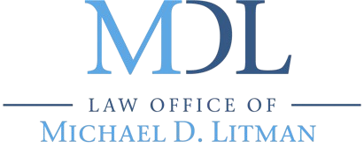 Logo for the Law Office of Michael D. Litman featuring a stylized "MDL" in blue above the firm name.