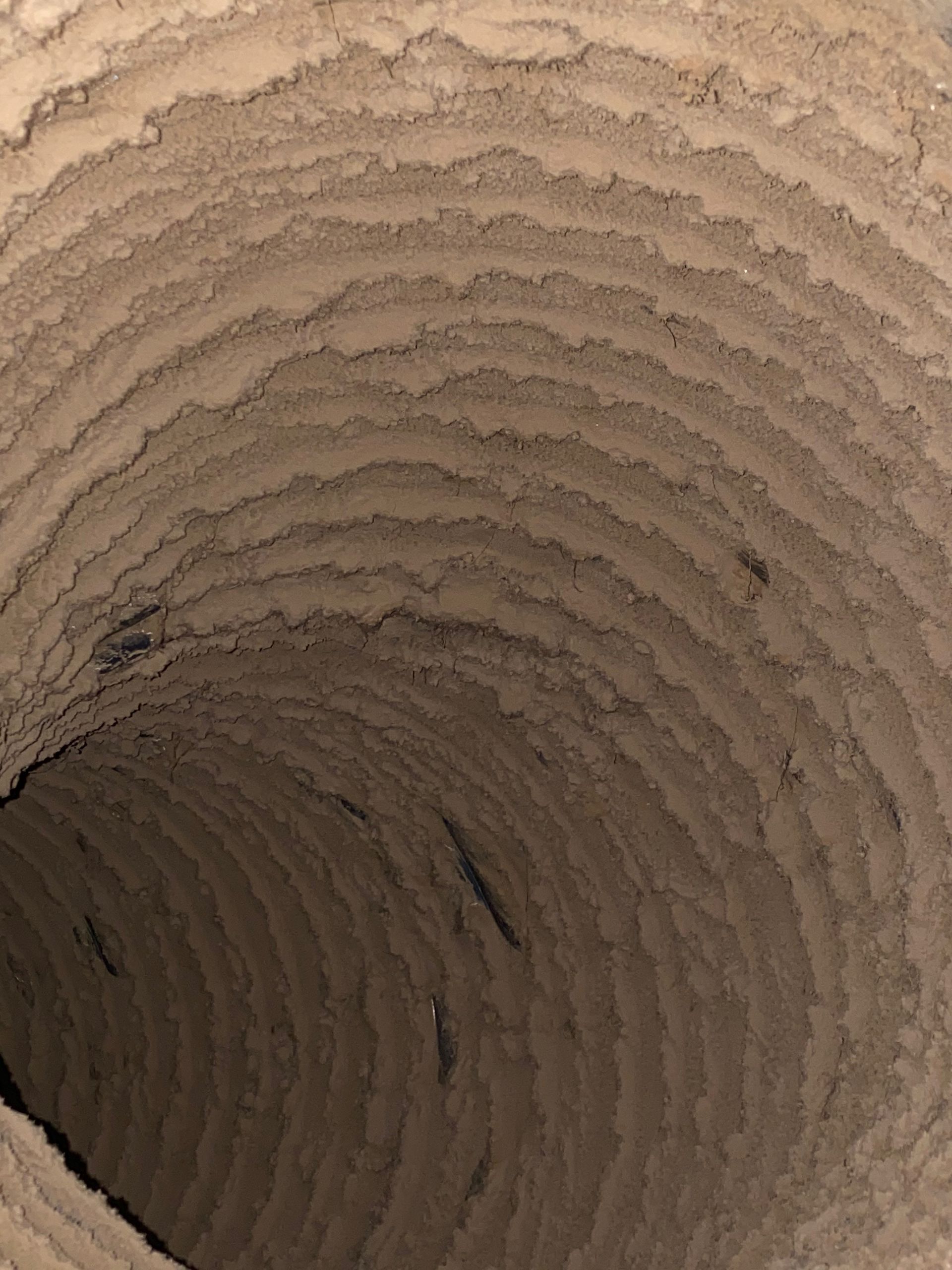 A close up of a hole in the ground