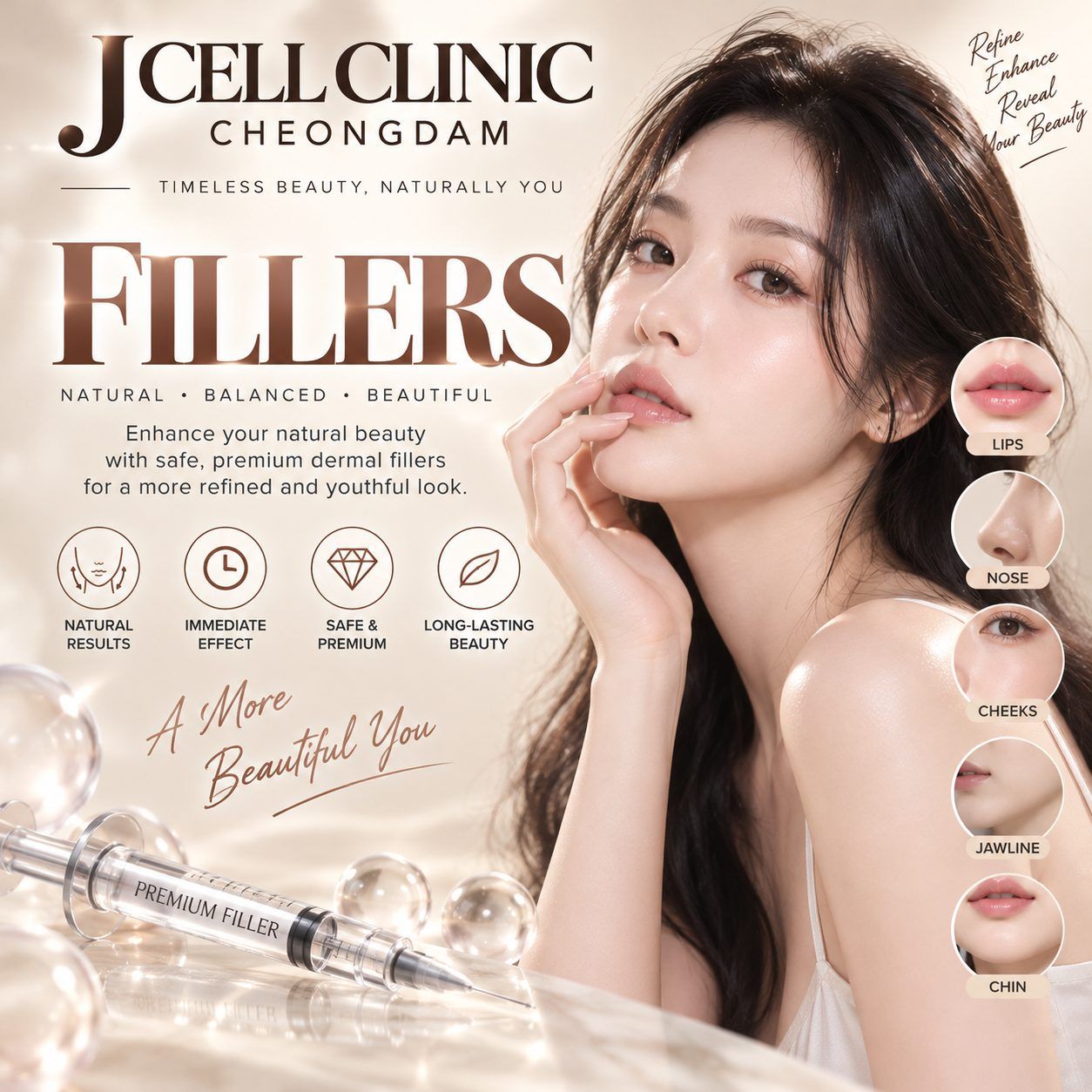 Ear filler treatment at JCELL Clinic in Cheongdam, Seoul