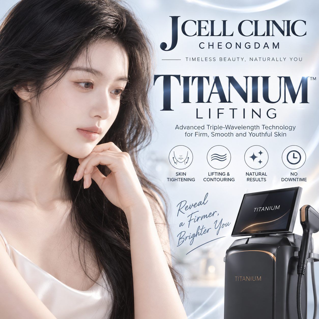 Titanium lifting treatment at JCELL Clinic in Cheongdam, Seoul