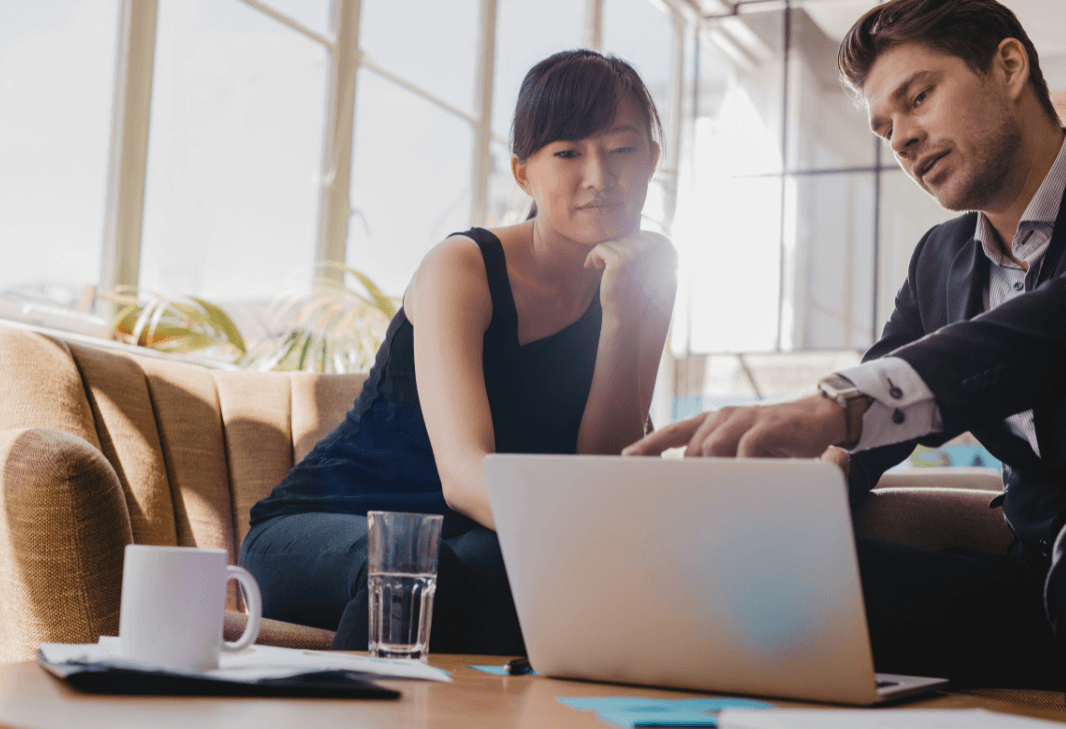 Male and Female Business Professionals having a Collaborative Meeting