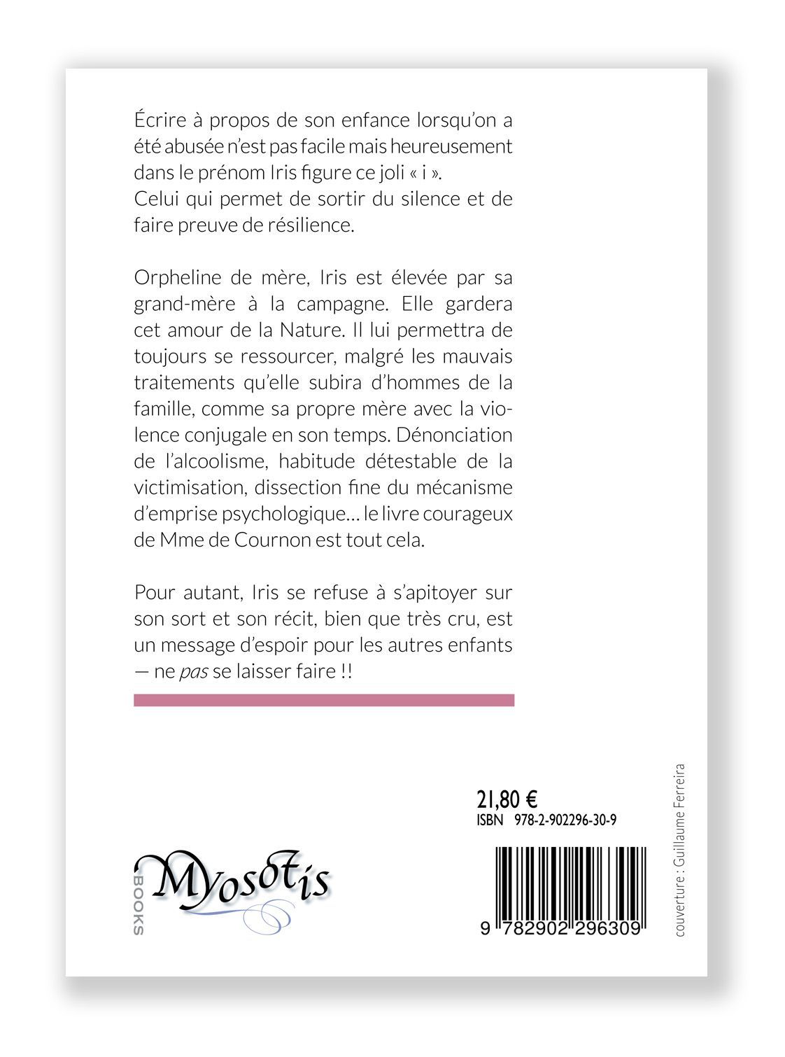 dos du livre de Iris de Cournon,
