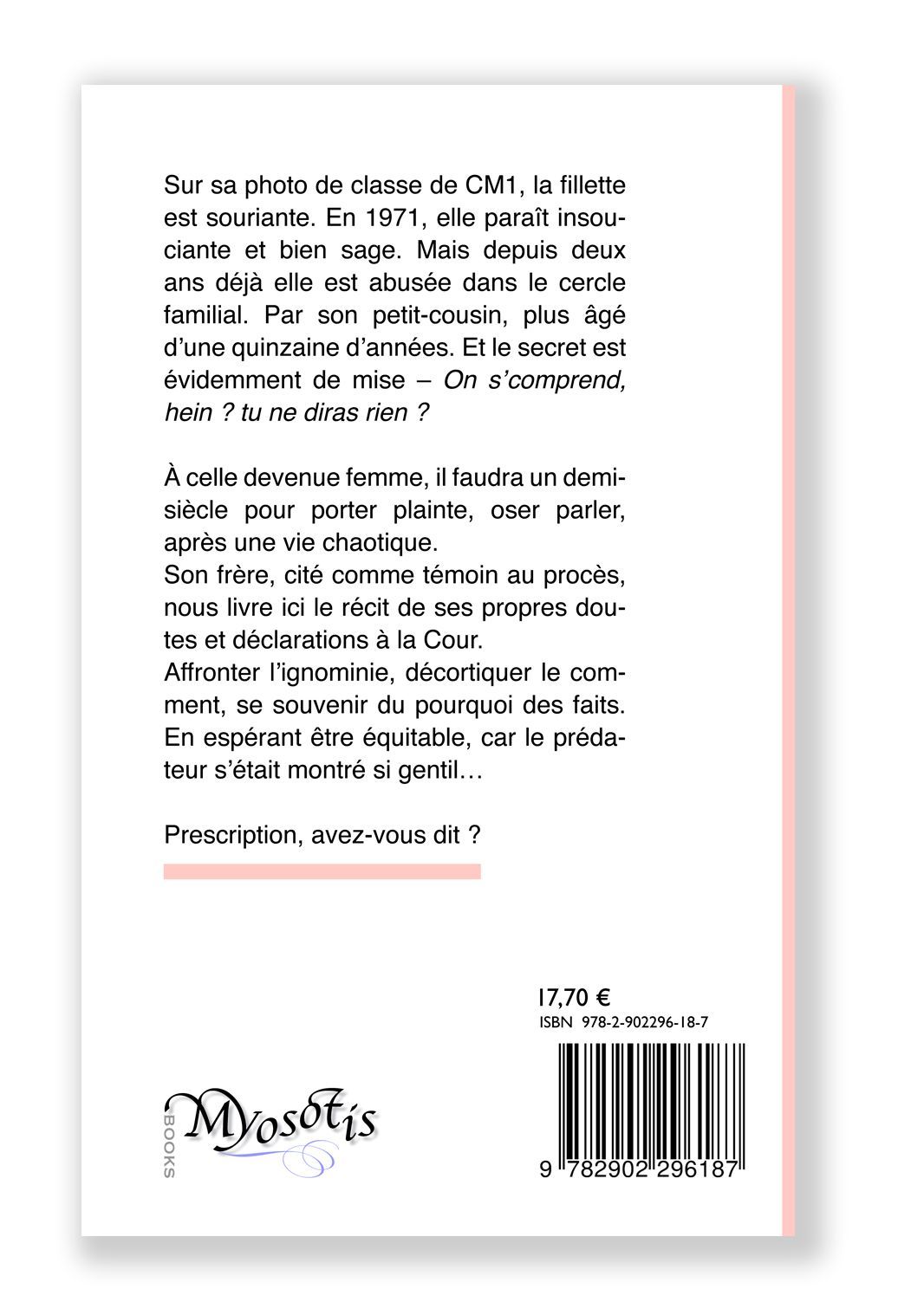 dos couverture livre de Francois Lottin,
