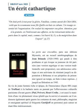 article sur site mediachoeur concernant le livre