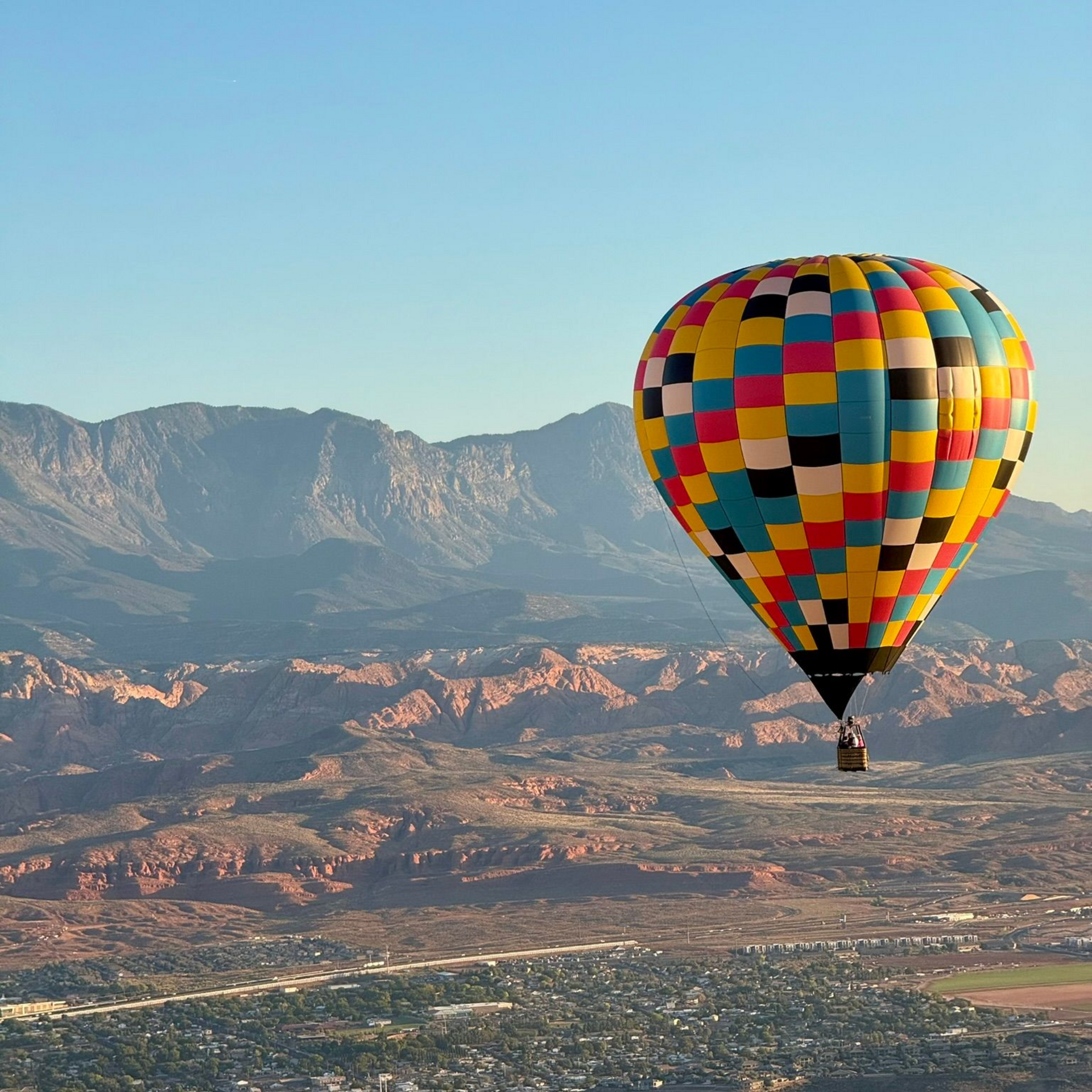 Hot Air Balloon Over Greater Zion