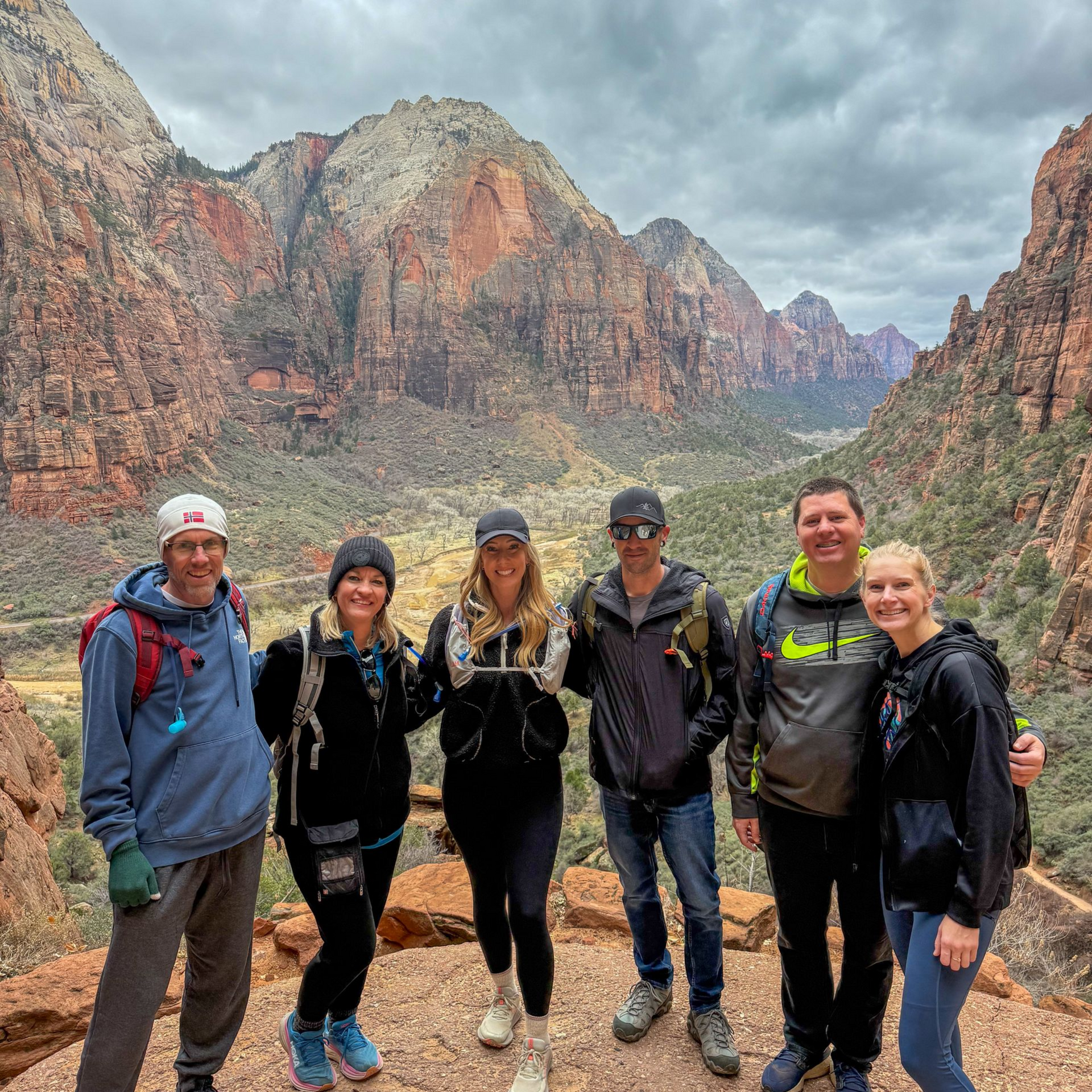 Hikers on West Rim Trail, Zion National Park Angels Landing Guided Hike