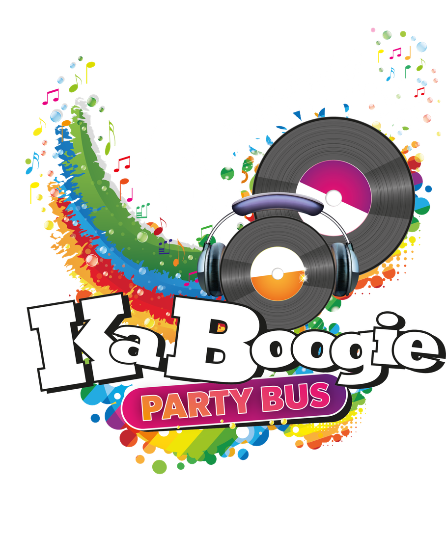 Kaboogie logo A colorful logo for ka boogie party bus
