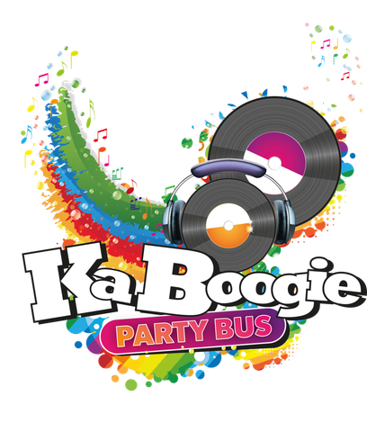 Kaboogie logo A colorful logo for ka boogie party bus