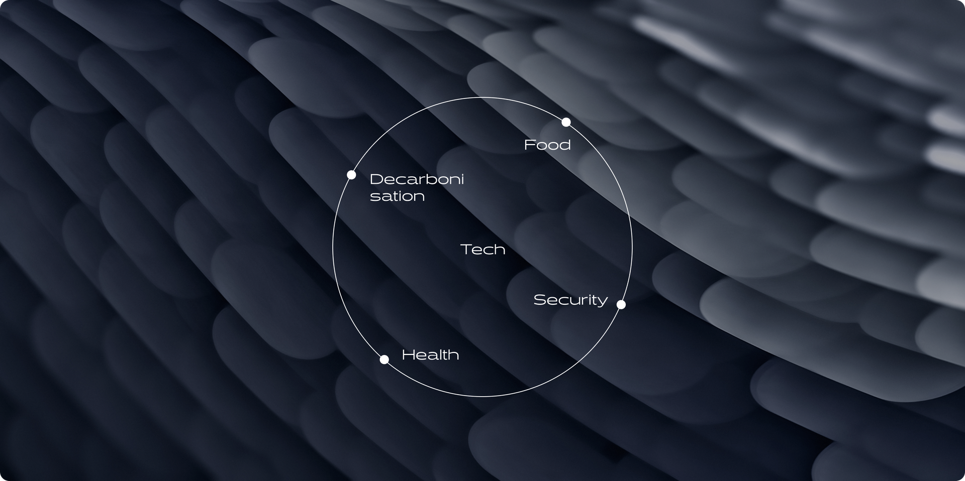 A dark blue background with a circle in the middle