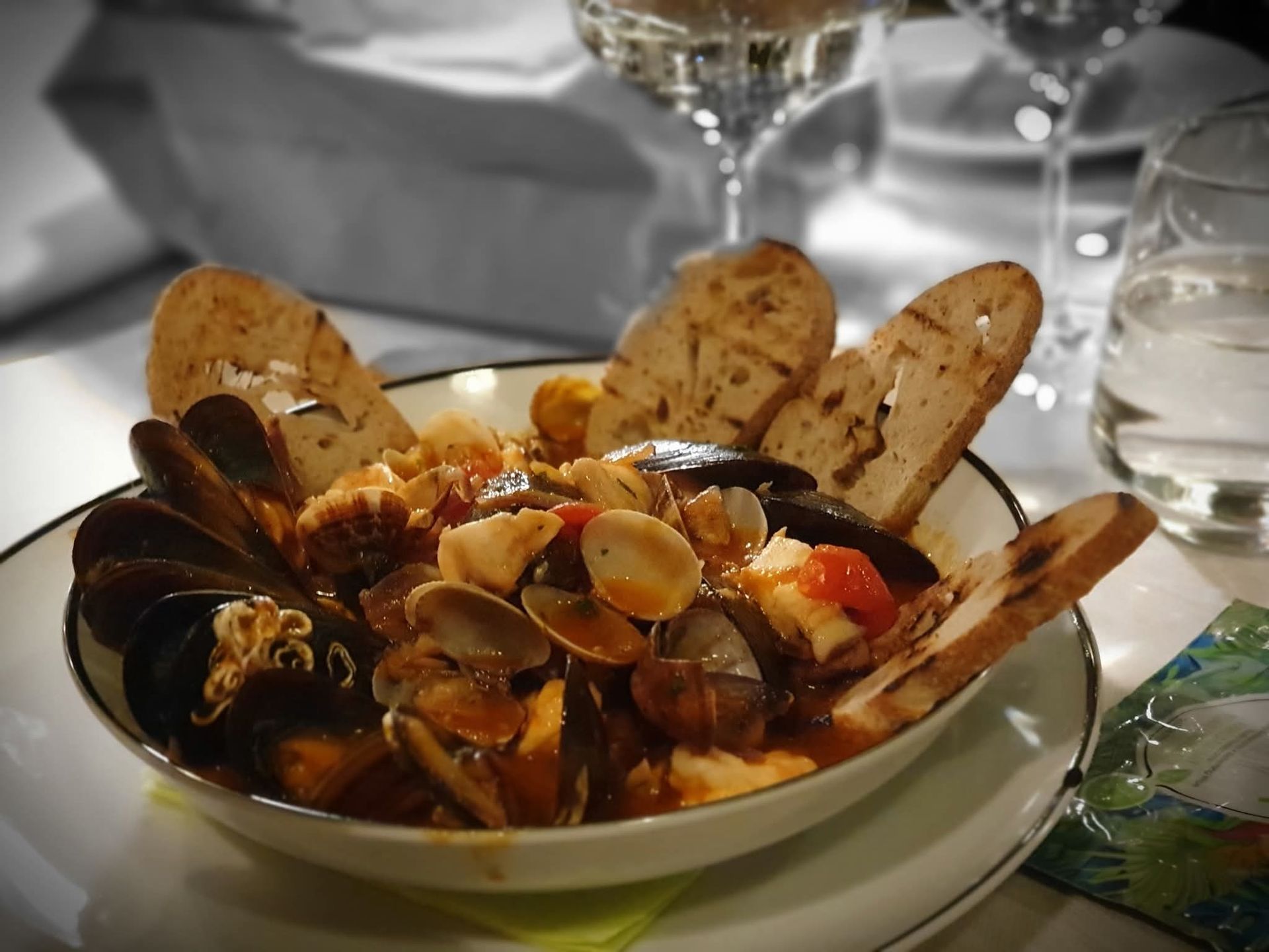 primo piatto di pesce con cozze e vongole di Rabaja, La Bottiglieria di Legnano