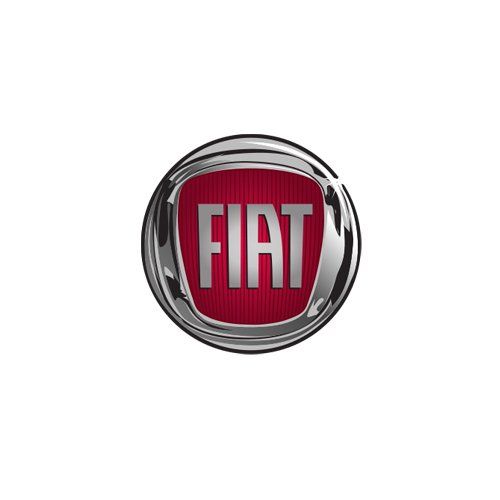 A red and silver fiat logo on a white background.