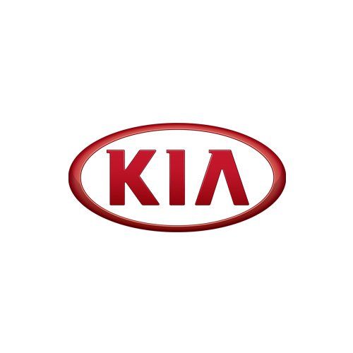 Red KIA logo and white background