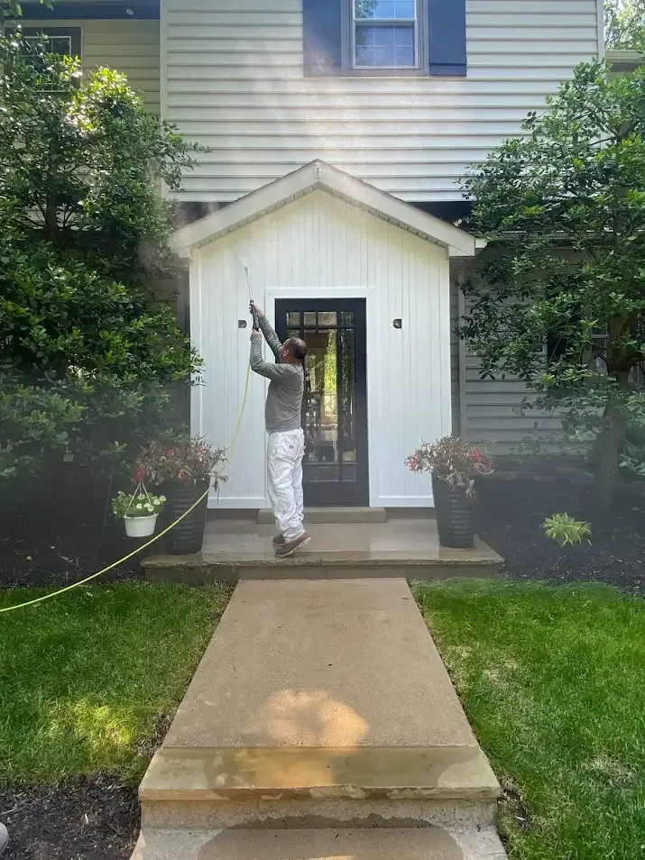 Exterior door and entry painting in Norristown, PA, completed by Oasis Painting & Drywall for a fresh and inviting finish.