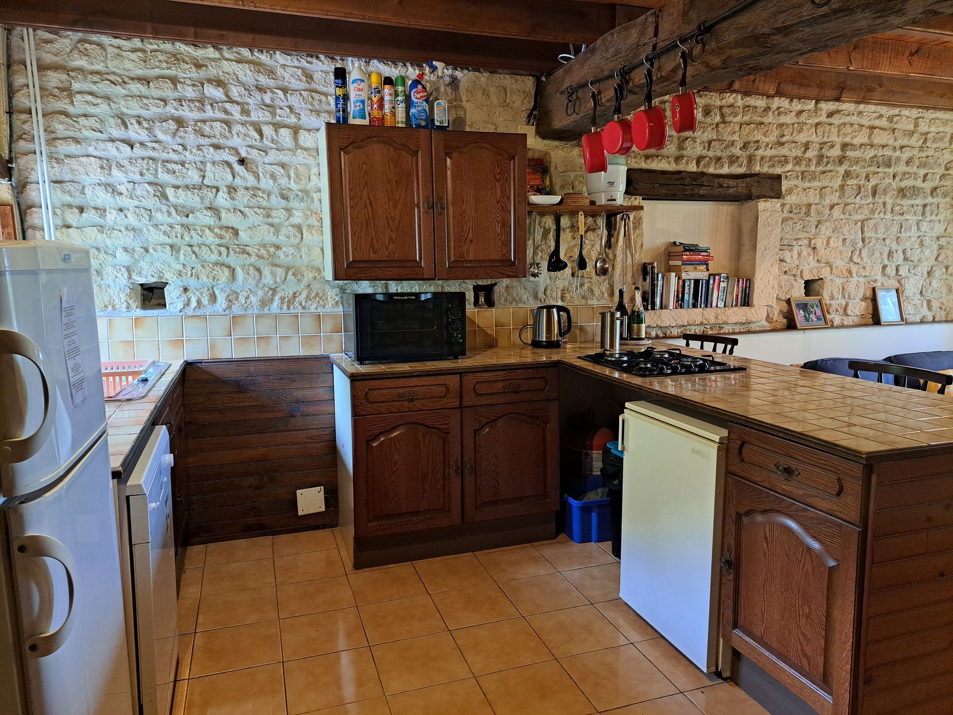 kitchen with dark oak doors
