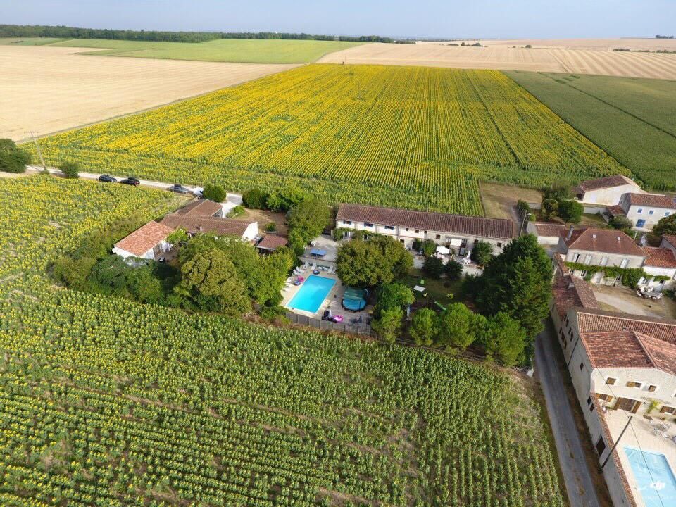 aerial view of la grange du moulin holiday cottages