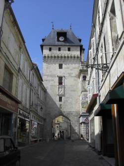 clock tower in st jean d'angely