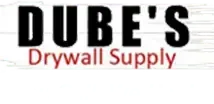 The logo for dube 's drywall supply is on a white background.