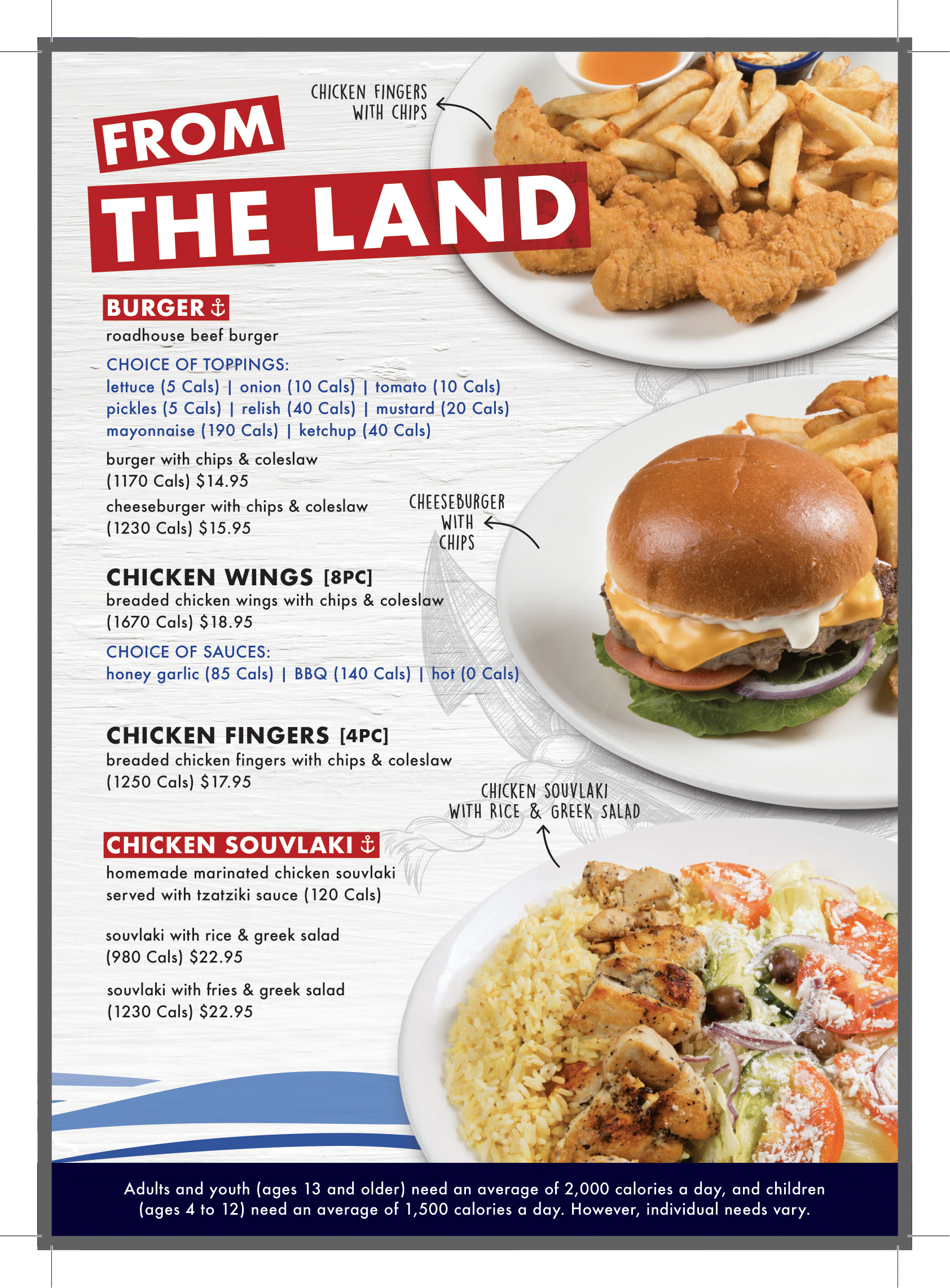Halibut House dine-in fish and chips menu