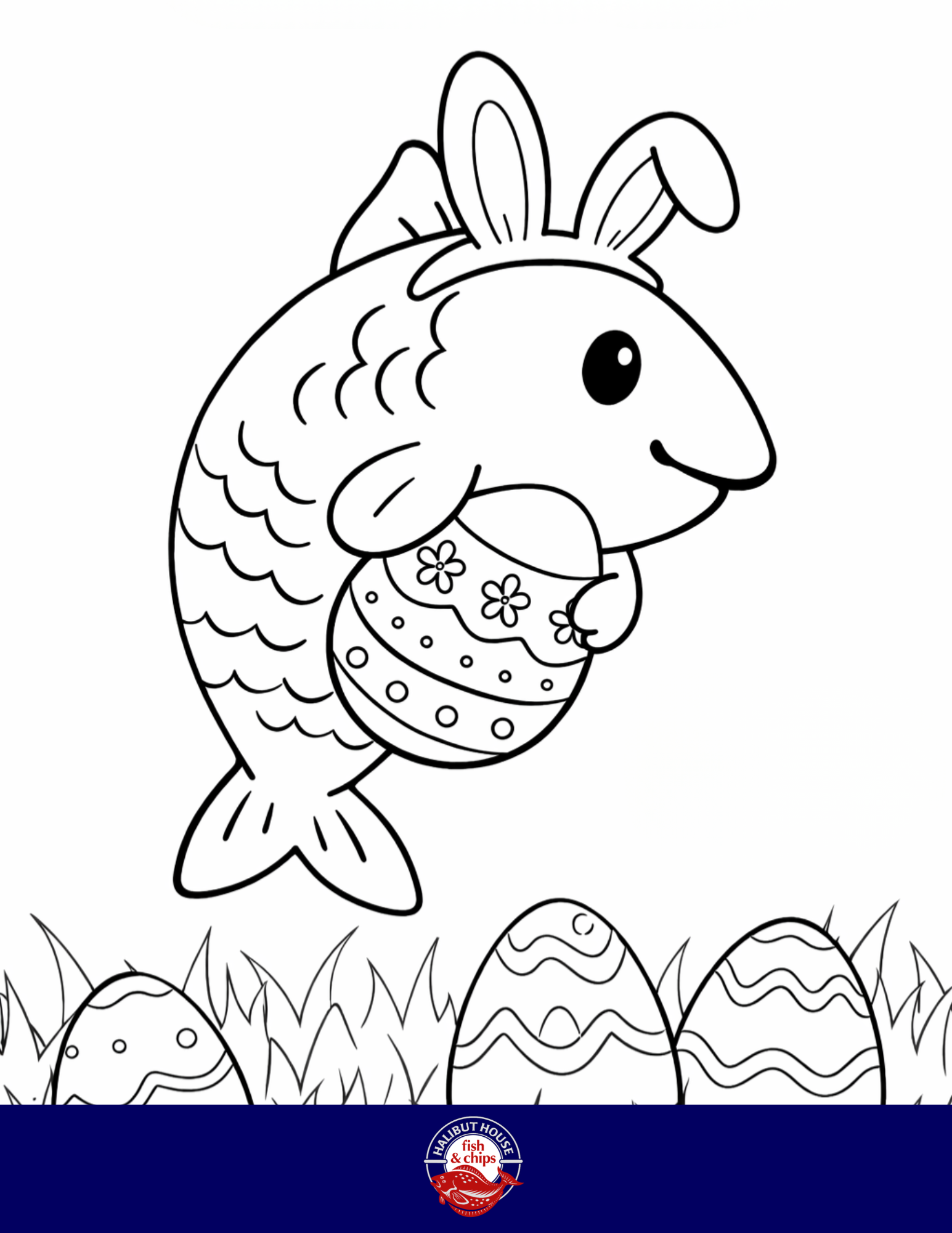 Halibut House online colouring contest sketch